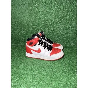 Nike Air Jordan 1 High OG Red White Black Basketball Shoes Boys 4Y Womens 5.5